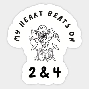 My Heart beats On 2 & 4 Sticker